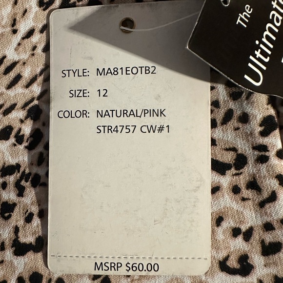 Zac & Rachel Ultimate Fit Jean/Legging Cheetah Print Size 12 - Picture 3 of 5